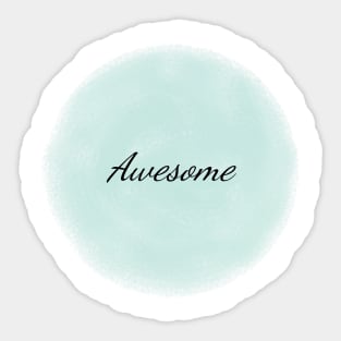 Awesome Typography Art Minimal Design Sticker